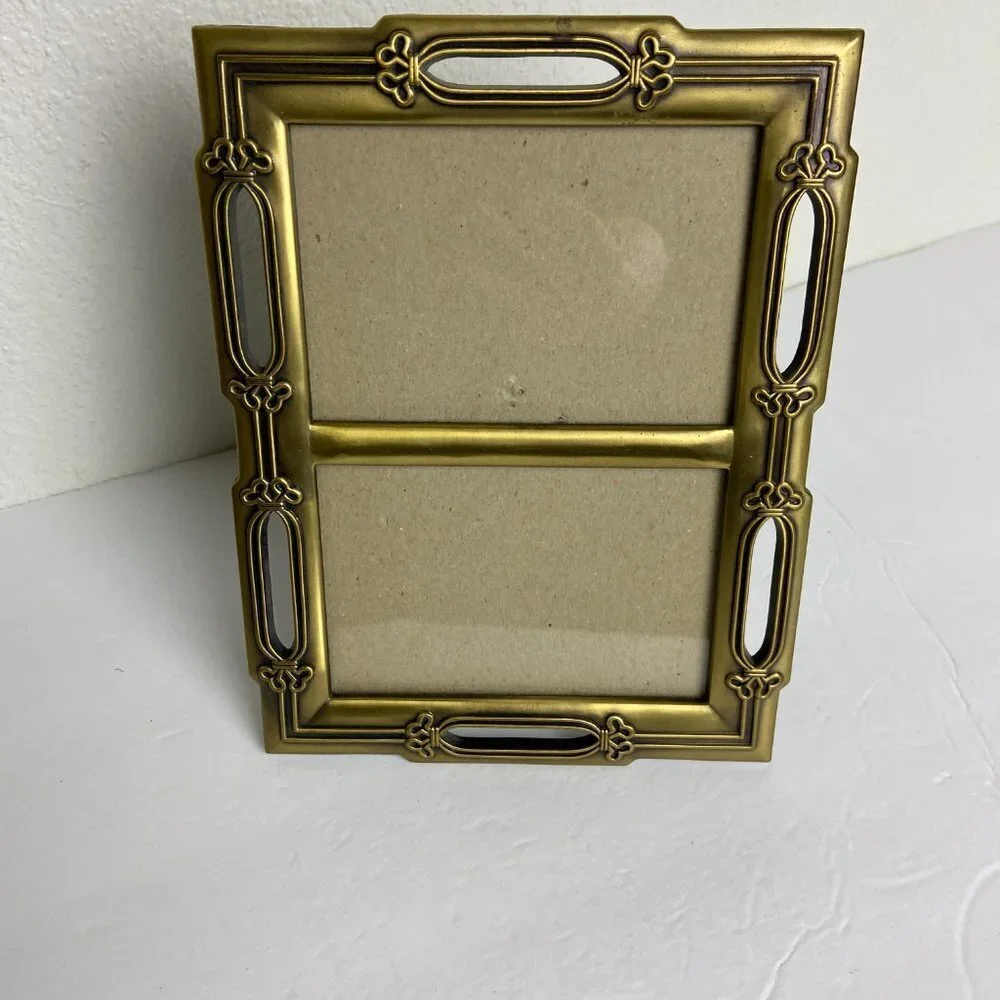 Vintage BURNES Bronze Metal Picture Frame
